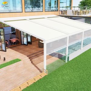 Fabricants en gros de stores de toit rétractables en polycarbonate inclinés bon marché, abri de jardin transparent pour balcon - Product Image 4