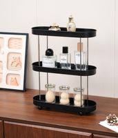 Plateau de rangement, boîte de rangement cosmétique de bureau, support de rangement pour maquillage, étagère à épices de cuisine, étagère sur pied