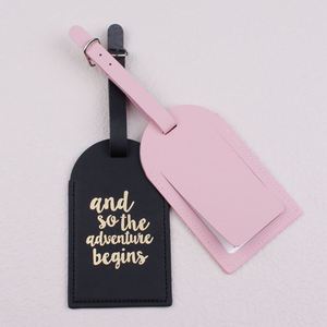 Étiquette de bagage en cuir PU souple et tendance, personnalisable avec nom et motif lettre, logo sur mesure, durable, capacité réglable, cadeau créatif - Product Image 2