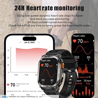 Reloj Inteligente Deportivo con GPS para Exteriores QX18, Pantalla de 2.01 Pulgadas, Llamadas por BT, LED, Batería de Larga Duración de 630 mAh, Brújula SOS, Resistente al Agua IP68, Reloj Inteligente para Hombre