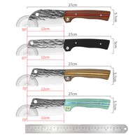 Couteau de poche pliant tactique couteau de chef de camping couteau à viande couperet avec poignée G10