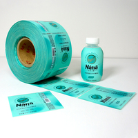 Op maat gemaakte PVC krimpfolie etiket voor wijn, dranken, blikjes, glazen, flessen, potten, waterdichte krimpfolie etiket