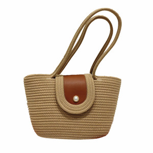 2026 Spring/Summer Woven <b>Bags</b>, <b>Straw</b> <b>Bags</b>, Cotton Rope Handbags, Tote <b>Bags</b>, Magnetic Snap Cotton Rope Beach <b>Bags</b> - Product Image 3