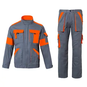 80% Polyester 20% Cotton Custom Work Wear Full Sets Uniform Men Work Clothing Mechanic Factory Workshop Auto Repair Work Suits