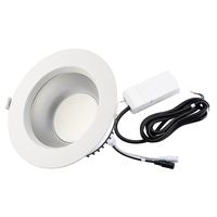 Plafonniers LED encastrés dimmables 23W de 7,24 pouces, certifiés CE EMC ROHS, 3000K/4000K/5000K, grands luminaires commerciaux