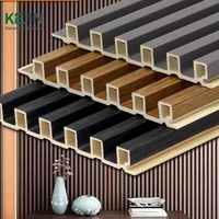 Persiennes composites modernes pour l'extérieur Panneau mural et plafond Panneau 3D cannelé PVC Lambrin Revêtement mural