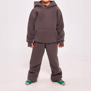 Conjuntos de sudadera de algodón orgánico para niños, conjunto de jogger de felpa francesa para niños, conjuntos de ropa para niños, conjuntos de chándal personalizados para niños, ropa infantil - Product Image 3