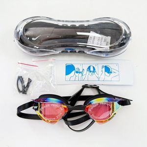 Kính bơi chống mờ, tròng kính hiệu ứng gương, có thể thay thế phần đệm mũi, dành cho người lớn, kèm nút bịt tai và hộp đựng - Product Image 5