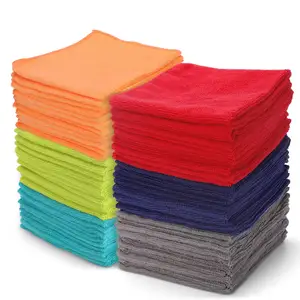 Serviettes de nettoyage de voiture Double face en velours, en microfibre de qualité professionnelle, 800g/m2