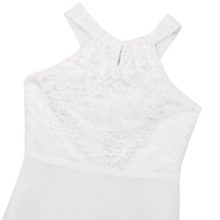 Robe de Soirée en Chiffon Sans Manches pour Enfants 4-16 Ans, Florale, Princesse, Concours, Fête d'Anniversaire, Robes de Demoiselle d'Honneur pour Mariage