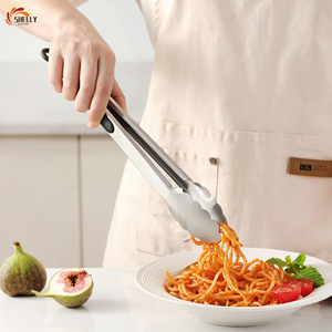 Pinzas de Cocina Multifuncionales XL de Acero Inoxidable Antideslizantes y Engrosadas con Bloqueo y Mangos de Plástico para Barbacoa, <span class=keywords><strong>Asar</strong></span> <span class=keywords><strong>Carne</strong></span> - Product Image 3