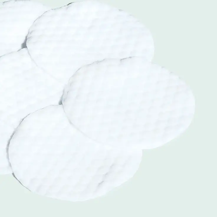 70 mm jetable écologique PE sac non pelucheux 100% pur coton tampons pour visage démaquillant tampons coton ronds avec logo