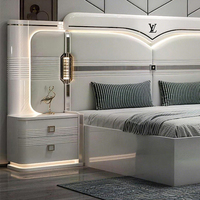 Juego de Muebles de Dormitorio de Lujo Completo Turco al por Mayor, Almacenamiento para el Hogar, Cama Doble, Estructura de Madera, Tamaño King, Juego de Muebles de Dormitorio Modernos