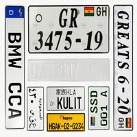 Plaques d'immatriculation de la République démocratique du Congo et du Soudan avec drapeau et hologramme et impression CGO, plaques de moto africaines
