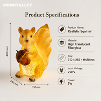 Momovalley Wasserdichte 3D LED Eichhörnchen-Motivleuchte für Garten, Park, Weihnachten, Karneval, Außenbeleuchtung IP65