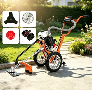 Cortadora <span class=keywords><strong>de</strong></span> Césped Pequeña <span class=keywords><strong>Motorizada</strong></span> a <span class=keywords><strong>Gasolina</strong></span> con Motor <span class=keywords><strong>de</strong></span> Empuje Manual y Caja <span class=keywords><strong>de</strong></span> Cambios con Rodamientos para Uso Agrícola, Desbrozadora Multifuncional - Product Image 1
