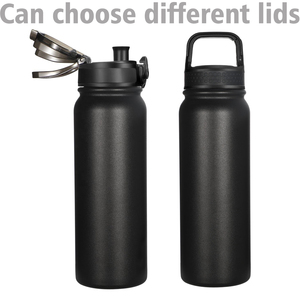 Custom Printed Stainless Steel Double Wall Vacuum Insulate Hydro Sports Hiking Water Bottles <b>Flask</b> With Lid - Product Image 1
