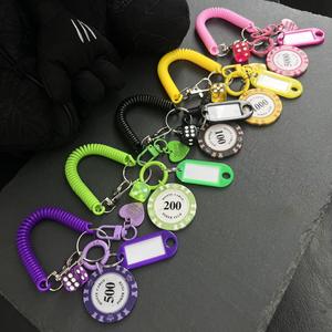 Colorido resorte alambre llavero multi-elemento bolsa encanto pareja regalo mochila accesorio - Product Image 6