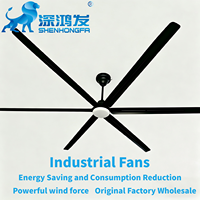 HVLS Industrieller Deckenventilator 900W Energiesparender Industrieventilator mit Großem Luftstrom und Geringer Lautstärke PMSM-Motor für Lager und Werkstätten