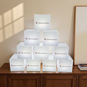 Custom Logo Rgb Draadloze Led Verlichte Vierkante Glow Kubus Lightbox Multicolor Indoor Outdoor Keuken Eetkamer Bar Meubels Voor - Product Image 5