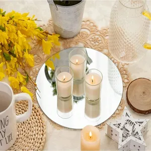 Miroirs ronds pour centres de table, miroirs circulaires, plateaux à bougies pour mur, centres de table de mariage, plateau miroir rond - Product Image 6