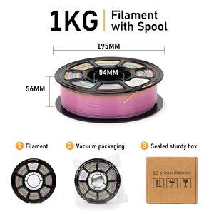 Filamento PETG Rainbow Compatible <span class=keywords><strong>con</strong></span> Bambu Lab para Impresora <span class=keywords><strong>3D</strong></span>, 1.75mm, <span class=keywords><strong>Material</strong></span> de Alta Velocidad para Creality FDM - Product Image 3