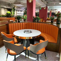Conception personnalisée Banquettes de café modernes Restauration rapide Tables et chaises de restaurant Mobilier de café Cabines de restaurant