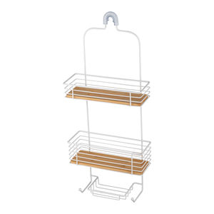 Étagère de douche murale moderne en alliage de zinc, 3 niveaux, sans perçage, durable, étanche, pour shampoing et rangement - Product Image 5