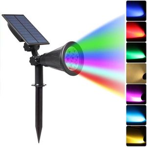 Lámpara Solar de Jardín, Foco LED con Cambio de Color, Iluminación para Caminos Exteriores - Product Image 1