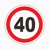 Panneau de signalisation routière circulaire rouge numérique en aluminium réfléchissant personnalisé, panneaux routiers extérieurs imperméables, impression UV