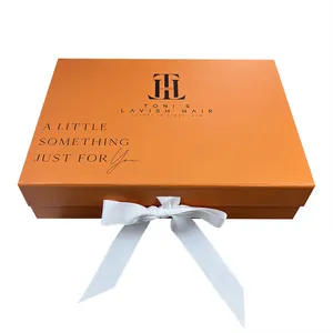 Recyclable Good Quality Factory Custom Luxury Clothes Apparel Magnetic Gift Box Packaging With Ribbon