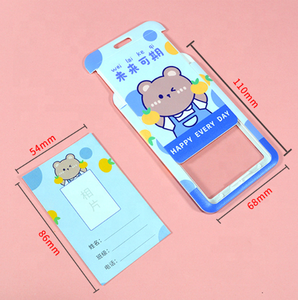 Phim hoạt hình pibala thẻ xe buýt đặt sinh viên giao hàng bữa ăn thẻ làm việc với dây buộc Kính thiên văn cho thẻ ID - Product Image 3