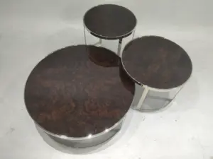 מינימליסטי גבוהה סוף מייבל מעצב לבן שיש עכשווי ריהוט מתכת מרכז שולחן נורדי עץ קינון קפה שולחן