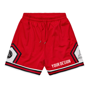 Short de basket-ball en maille pour homme Streetwear Blank Sports Summer avec poches - Product Image 1