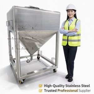 1000L Chemical <b>Storage</b> Tank Manufacturer Stainless Steel Powder Square <b>Storage</b> Tank - Product Image 1