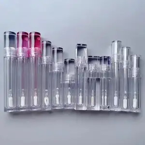 <span class=keywords><strong>Tube</strong></span> de brillant à lèvres vide en gros, conteneur cylindrique transparent unique, applicateur de brillant à lèvres, tubes transparents <span class=keywords><strong>pour</strong></span> brillant à lèvres, logo personnalisé - Product Image 1
