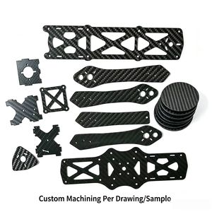 บริการตัดชิ้นส่วนคาร์บอนไฟเบอร์ด้วยเครื่อง CNC ความแม่นยำสูง รับผลิตชิ้นส่วนอะไหล่คาร์บอนไฟเบอร์แบบ OEM ODM ตามสั่ง - Product Image 1