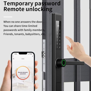 Tuya App thông minh vân tay khóa cửa với hợp kim nhôm xử lý Wifi Mạng thẻ nhớ đám mây dữ liệu cho phía trước nhà an ninh - Product Image 4