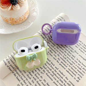 เคสป้องกัน AirPods3 สไตล์ INS เรียบง่าย สดใส เหมาะสำหรับ AirPods เคสซิลิโคนลายเชอร์รี่แบบมินิมอล ป้องกันการตกกระแทก - Product Image 2