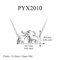 Vente en gros de bijoux fins en argent sterling 925 personnalisé cheval éléphant animal noeud croix cz collier coeur