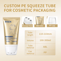Tube cosmétique vide en PP de 100 ml avec design ABL anti-lumière et applicateur de massage à trois billes pour soins de la peau et masques faciaux