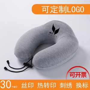 U-Shaped Neck Pillow <b>Memory</b> <b>Foam</b> Travel Airplane Pillow Dark Gray Office Nap Support - Product Image 4