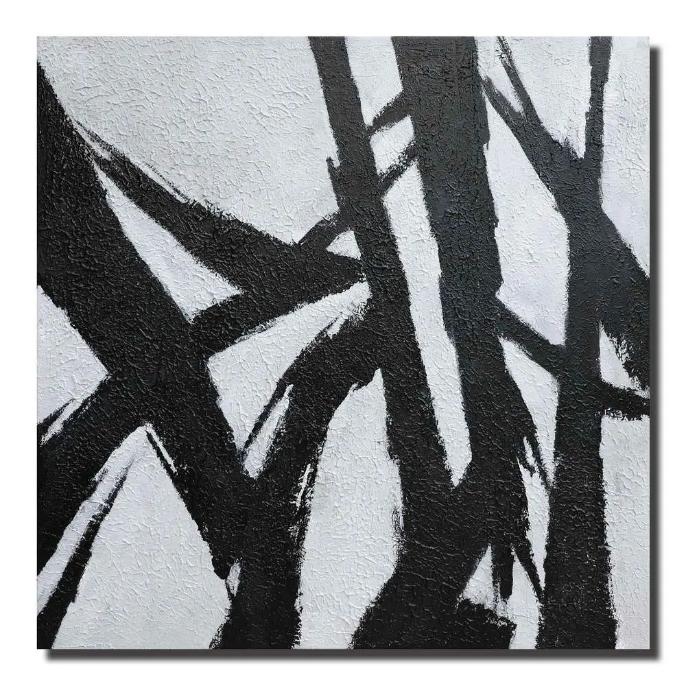 High Quality Modern Minimalist Painting Canvas wall art black and white Hand painting oil canvas