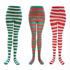 Medias de Mujer y Niña, Multicolores, Rayadas, Opacas, Pantimedias de Longitud Completa, Ajustadas, para Navidad, Halloween, Cosplay - Product Image 2