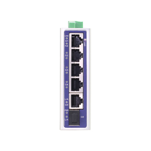 สวิตช์อีเธอร์เน็ต IP30 POE 5*10/100/1000M พอร์ต RJ45 + 1*1000M อัปลิงค์ SFP สวิตช์เครือข่าย - Product Image 1