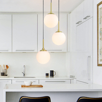 Luminaires suspendus en verre ETL en stock aux États-Unis, lustre minimaliste pour salon, luminaire suspendu en laiton pour la maison et l'hôtel