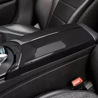 4 pièces de protection pour boutons de commande du panneau de l'accoudoir central en fibre de carbone, accessoires intérieurs pour Mercedes Benz GLC X253 Classe C W205