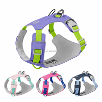 Ensemble de harnais et de laisse réglables pour chien avec laisse de 2,2 m, harnais de promenade rembourré léger pour chiens de petite et moyenne taille, XS-XL