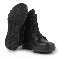 BS201 Bottes de Cheville Noires Personnalisées en Gros, Bottes Tactiques Respirantes, Antidérapantes, Légères, Imperméables avec Randonnée Durable