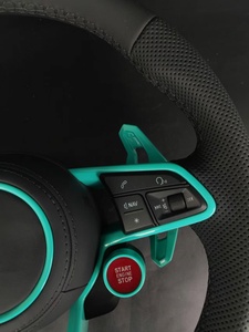 Volant de voiture personnalisé en cuir bleu RS3 avec bouton de démarrage/arrêt et sélecteur de conduite pour <span class=keywords><strong>Audi</strong></span> A3/A4/A5/A6/A7/A8/<span class=keywords><strong>Q</strong></span>/RS Series - Product Image 3